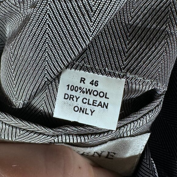 Geoffrey Beene Suit Jacket Blazer Sport Black Tuxedo Jacket Wool 46R 48L - Picture 3 of 5